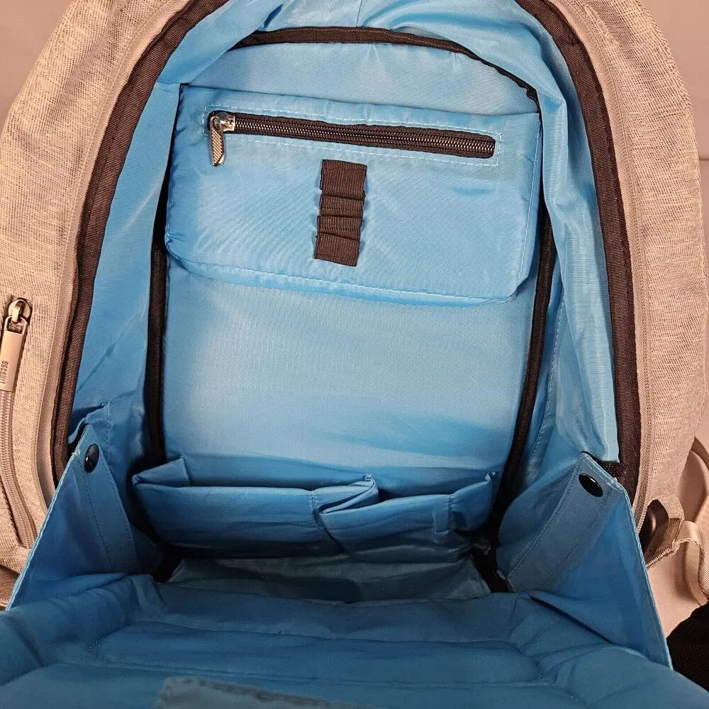 OSCAURT BACKPACK ANTI-THEFT TRAVEL BUSINESS SCHOOL USB CHARGING PORT 15.6 LAPTOP